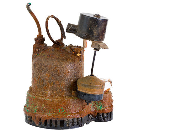 istock Old grungy rusted sump pump 488828669