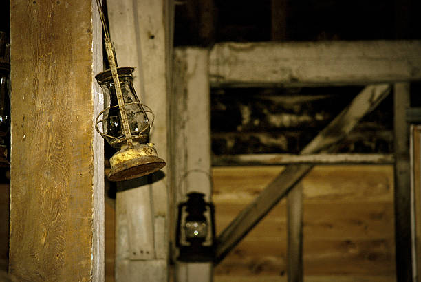 istock Retro Oil Lamps in a Bar 488830651