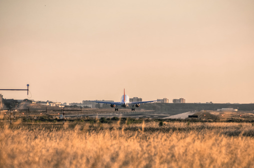 Plane landing at Mallorca airport