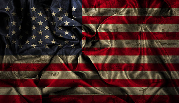 istock Grunge American flag background 488832427