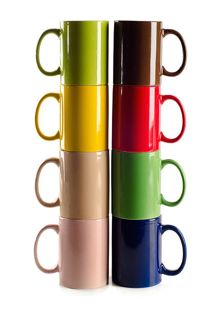 istock Set of  mugs on a white background 488838142