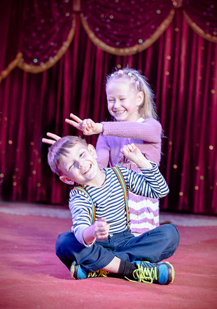 istock Happy Young Kid Performers at the Stage 488844032