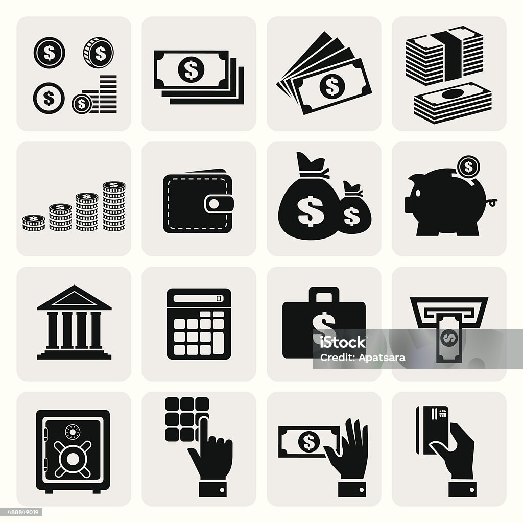 Finance and money icons set Finance and money icons set, Vector illustration Coin stock vector