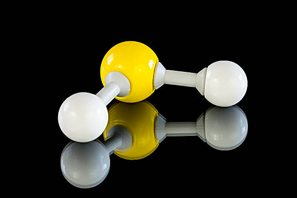 atom modelo de sulfeto de hidrogênio - sulfide - fotografias e filmes do acervo
