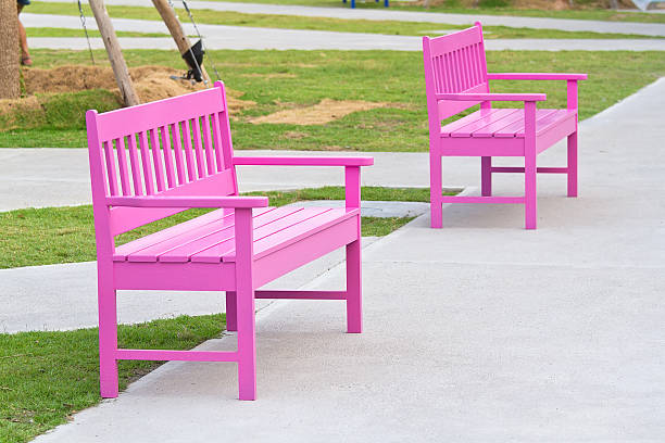 istock pink chair in the park 488852067