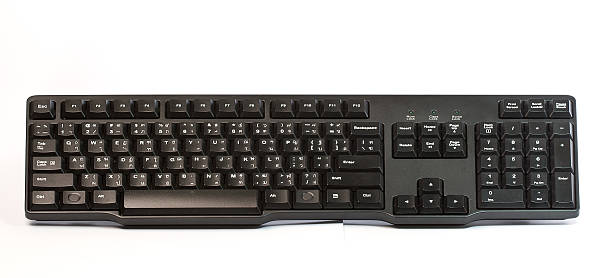 istock black keyboard thai english.  on a white background 488852465