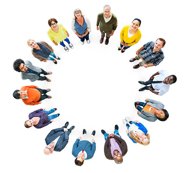 istock Group of Multiethnic People Looking Up 488853857