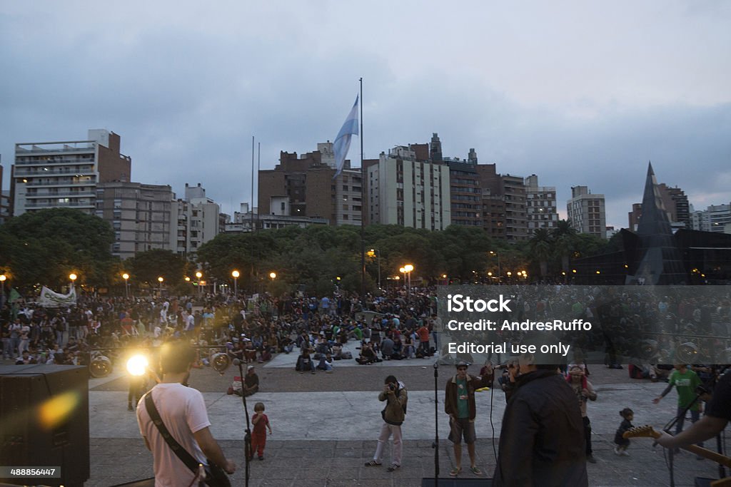 World March for marijuana Córdoba, Argentina - May 3, 2014: Large group of people, thousands of cannabis users are concentrated at 03:00 pm hours Municipality Square to participate in the World March for marijuana in the city of Córdoba, Argentina. Abundance Stock Photo