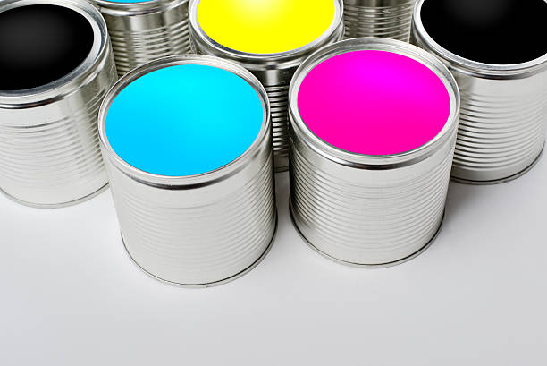 istock CMYK color paint tin cans opened top view 488867637