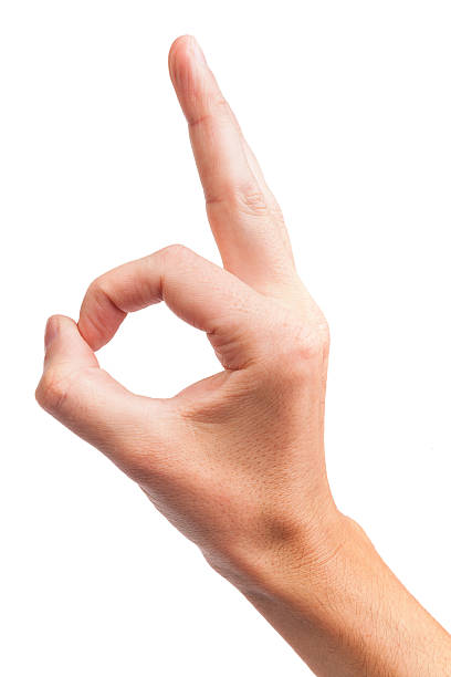 istock Hand  is showing OK sign isolated on white 488869771