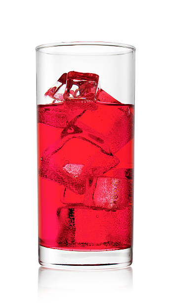 istock Glass of red drink with ice 488870015