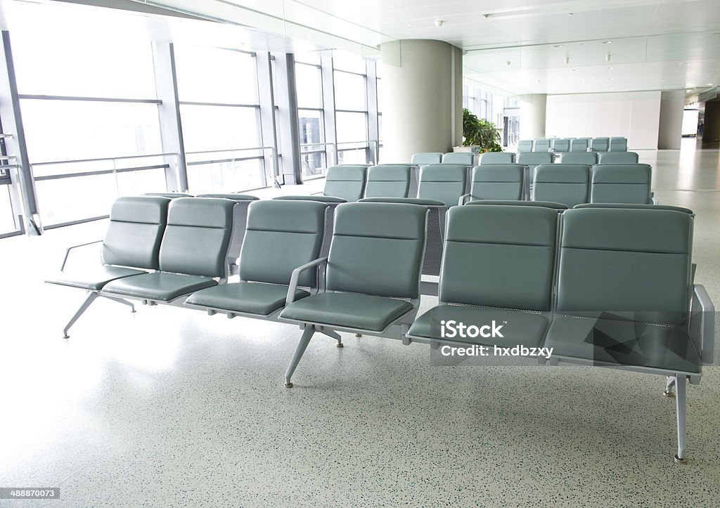 empty departure lounge Empty departure lounge at the airport Airport Stock Photo