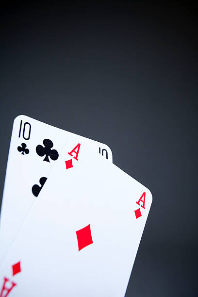 istock Poker hand ace and ten 488870535