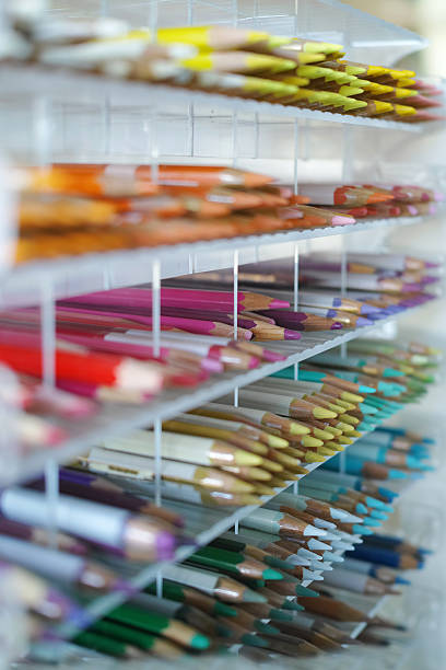 istock Colourful Pencils In A Row With Blur Effect 488870648
