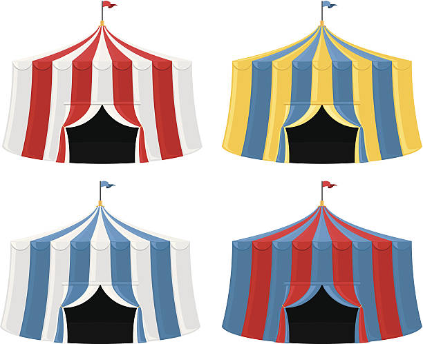 Circus Tent Collection Circus Tent Collection circus tent illustrations stock illustrations