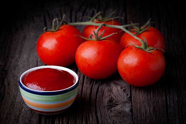 Fresh ketchup stock photo