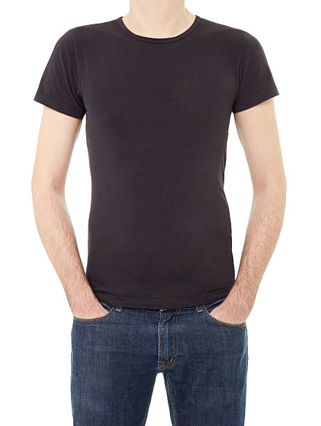 istock Man wearing black t-shirt 488872055
