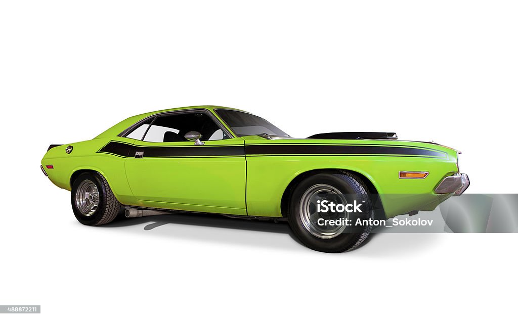 Muscle car. Vintage 1970 car. Sports Car Stock Photo