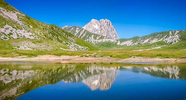 istock Gran Sasso mountain summit at Campo Imperatore plateau, Abruzzo, Italy 488872226