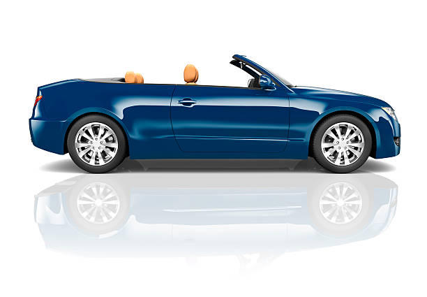 istock 3D Image of Blue Convertible Car 488872371