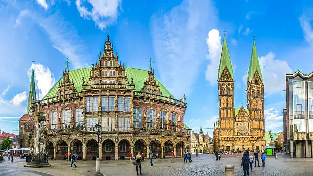 Photo of Famous Bremen Market Square in the Hanseatic City Bremen, Germany
