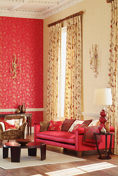 istock Interior of three seater sofa in living room 488874767