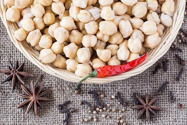 Chickpeas. Ingredients for Indian food.
