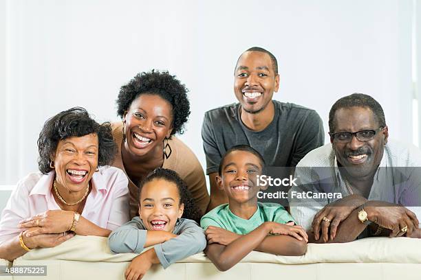 Multigenerational Family Stock Photo - Download Image Now - 30-39 Years, 6-7 Years, 60-69 Years