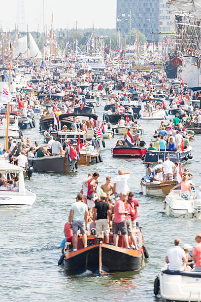 sail 2015-festival in amsterdam - editorial outdoors vertical amsterdam stock-fotos und bilder