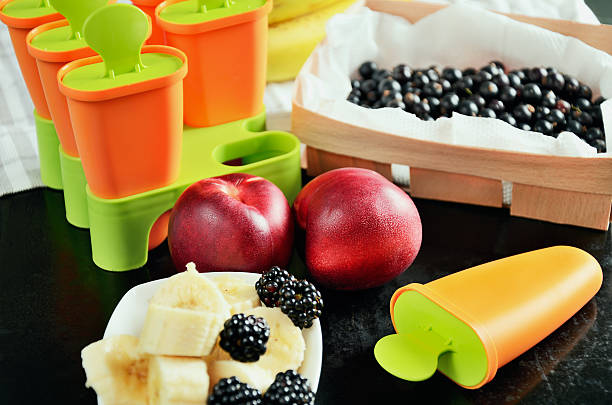 istock fruits and berries for making homemade ice cream on table 488876734