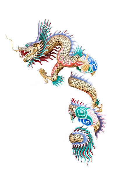 istock Chinese dragon isolated on white 488877598