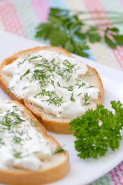 istock Sandwiches with cream cheese and vegetables 488879856