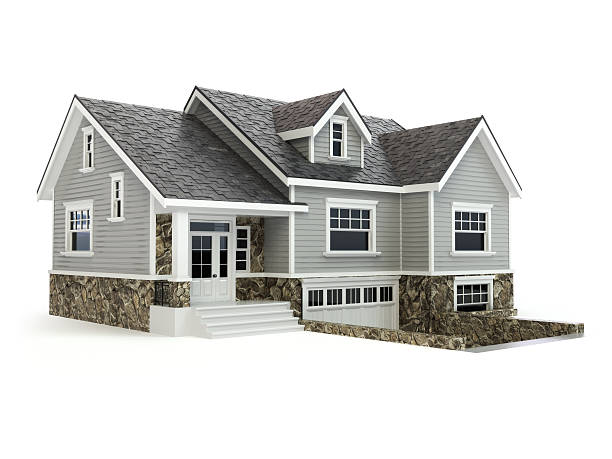 istock House isolated on white. Real estate concept. 488881450