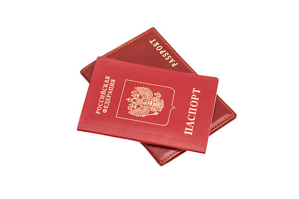 istock Russian Foriegn Passports isolated on white 488881634