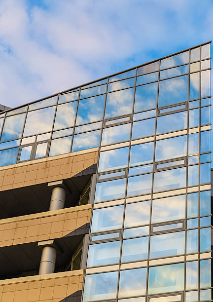 istock mirror building with sky reflection in the glass 488884820
