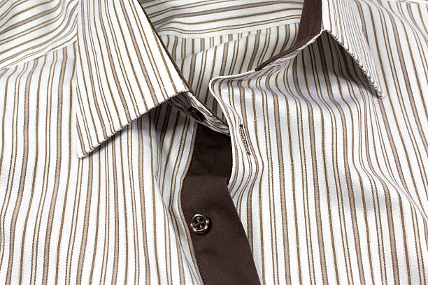 istock brown striped men's shirt 488885136