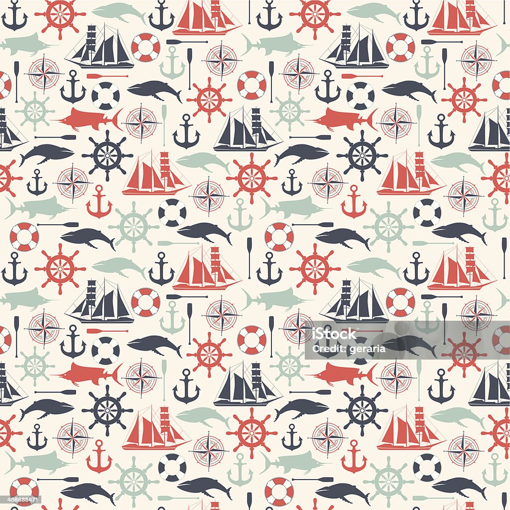 Sea Graphics Simple Pattern Vector Seamless Sea Pattern Stock Illustration - Download Image Now ...