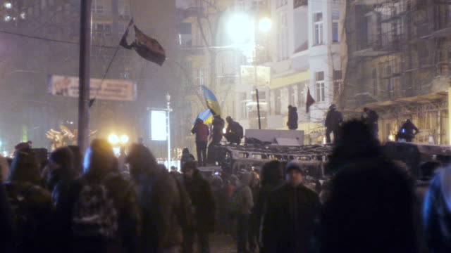 Protesters on Grushevskogo street in Kiev, January 2014