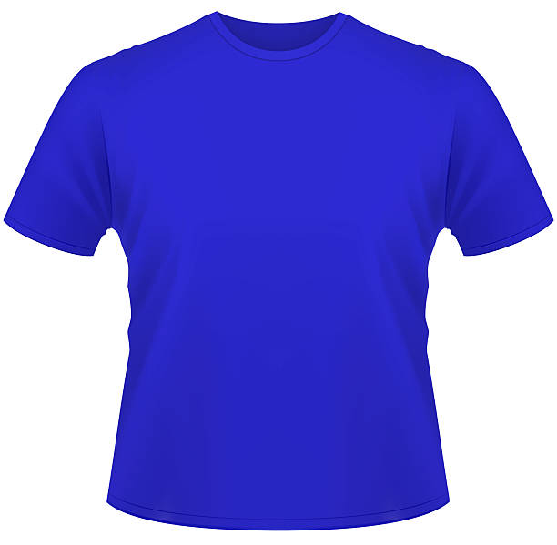 istock Blue T-shirt isolated on white background 488889747