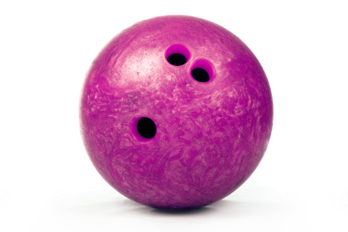 ball game in bowling on a white background