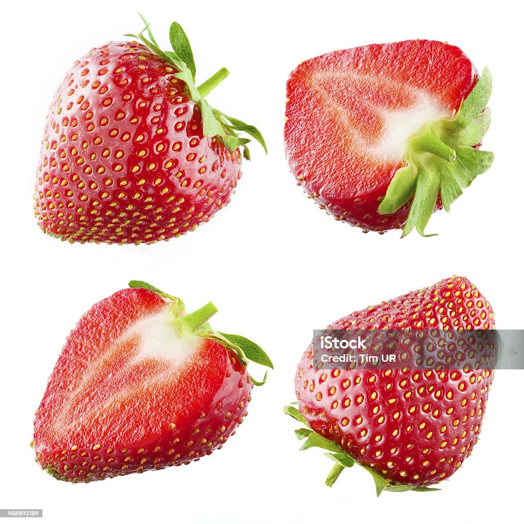 Strawberry. Collection isolated on white Strawberry Stock Photo