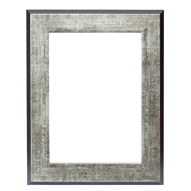 metallic picture frame stock photo