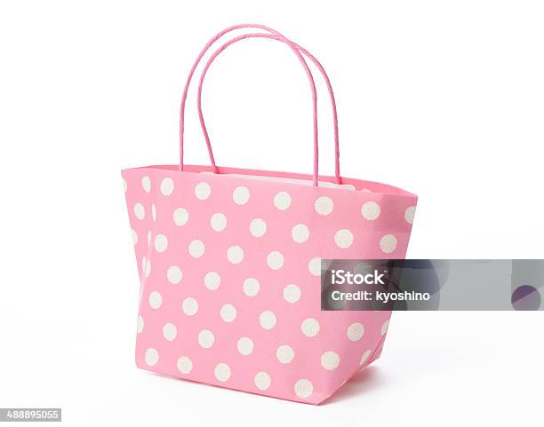絶縁ショットの小さなピンクの白い背景の上のショッピングバッグ - からっぽのストックフォトや画像を多数ご用意 - からっぽ, カットアウト, カラー画像