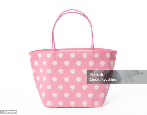 絶縁ショットの小さなピンクの白い背景の上のショッピングバッグ - からっぽのストックフォトや画像を多数ご用意 - からっぽ, カットアウト, カラー画像