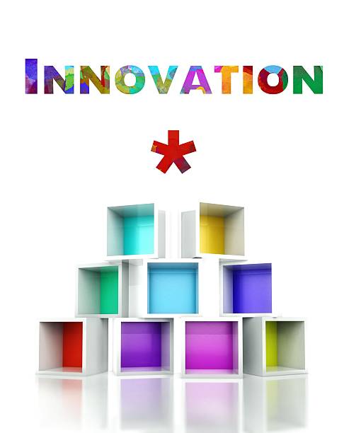 istock Creative innovation with colorful 3d design illustration 488895217