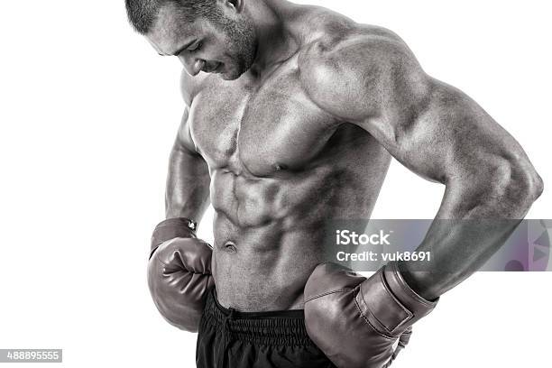 Boxer Stock Photo - Download Image Now - 20-24 Years, Abdomen, Abdominal Muscle