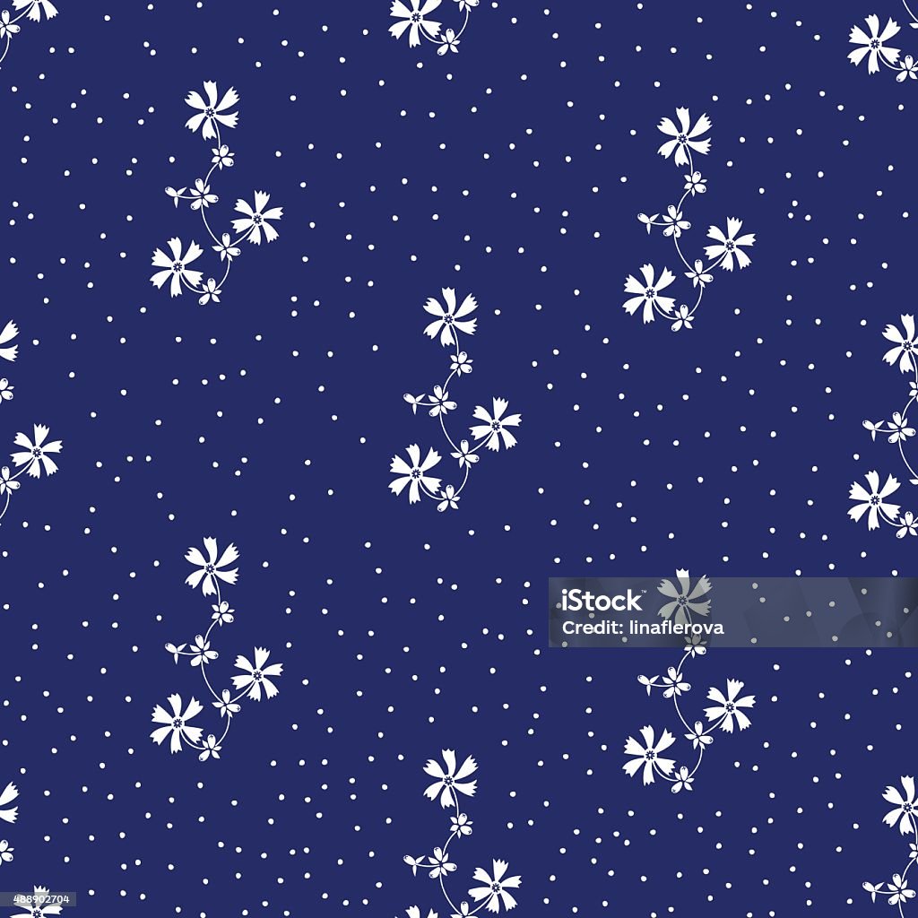 Ilustración de Patrón Sin Costuras Con Flores Blancas Sobre Fondo Azul Marino y más Vectores Libres de Derechos de 2015 - iStock Ilustración de Patrón Sin Costuras Con Flores Blancas Sobre Fondo Azul Marino y más Vectores Libres de Derechos de 2015 - iStock