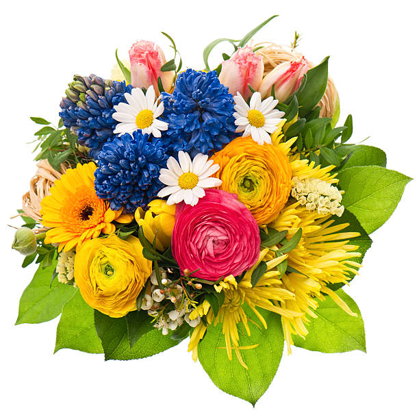 A bouquet of pink and white roses pictured from top