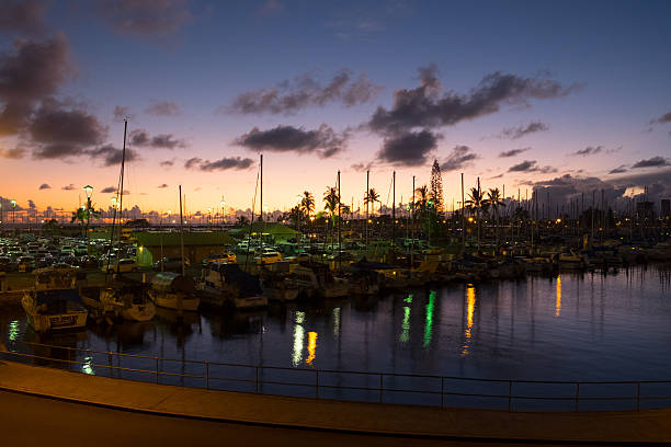 Ala Wai Boat Harbor stock photo