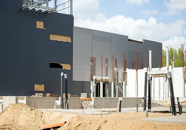 istock Industrial building outdoor factory construction 488908741